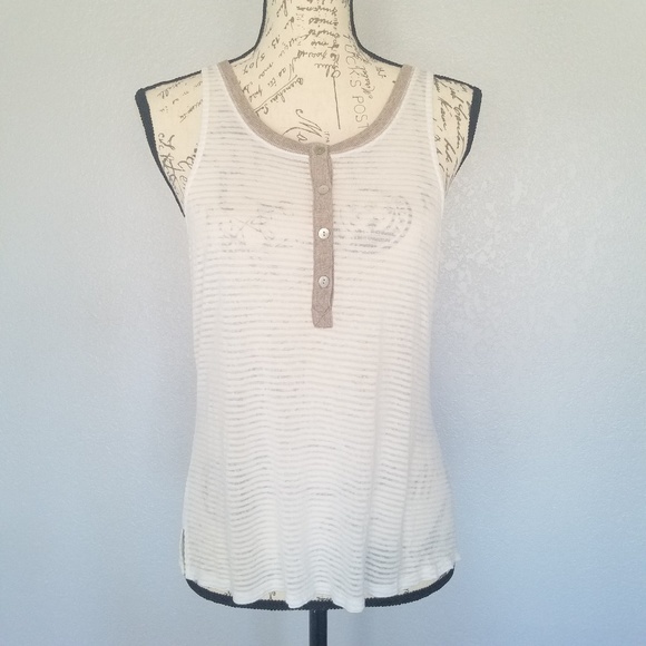 Sanctuary Sheer White Tank Top - Picture 1 of 4